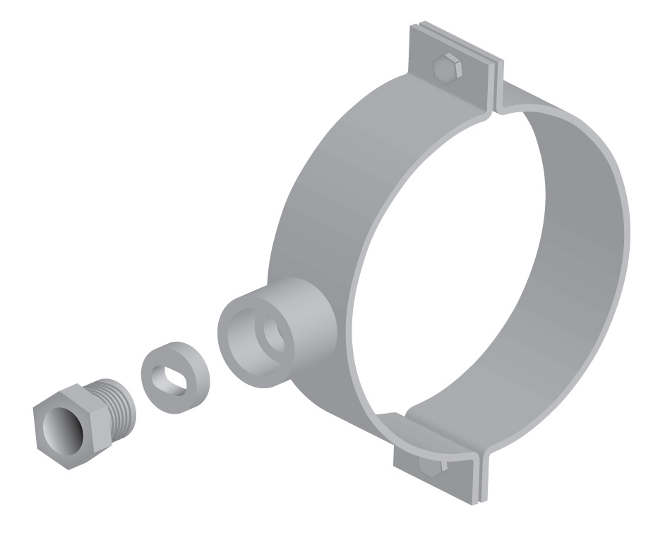 Хомут для ввода кабеля в трубу