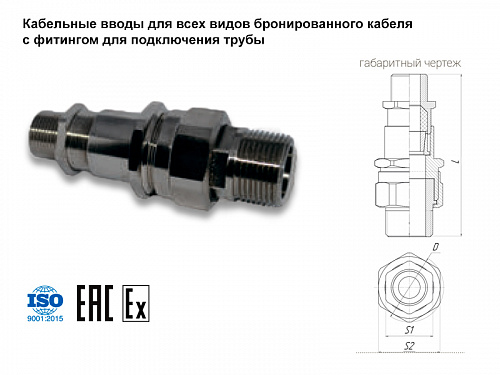 Взрывозащищенный кабельный ввод серии ВА.  �3